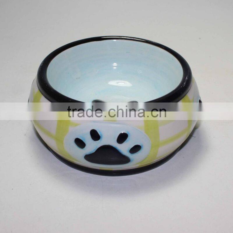 Hungry Paw-Print Pet Bowl, Bunny, Colors Vary