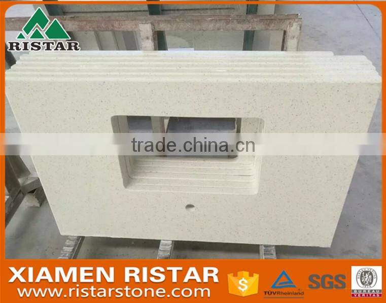 White quartz stone kitchen countertop from China