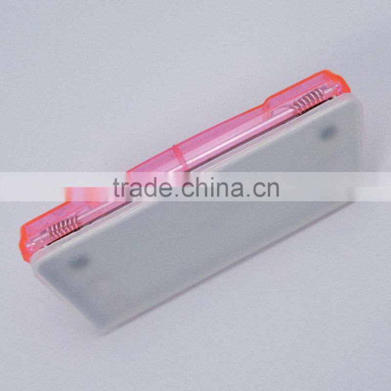 2014 hot selling transparent color plastic 2 hole puncher