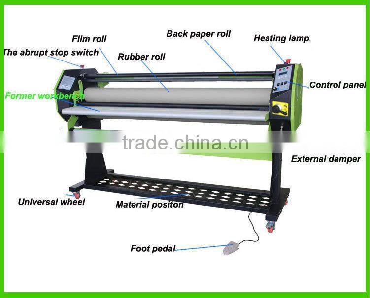 hot and cold low cost roll laminating machine ADL-1600H1