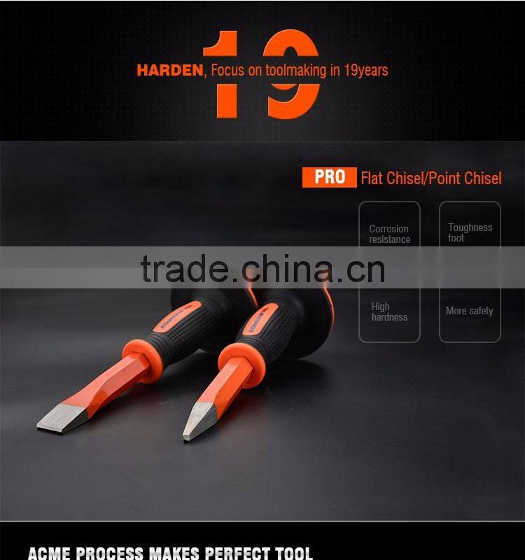 Hexagonal Forged Cold Moil Point Chisel With TPR Handle