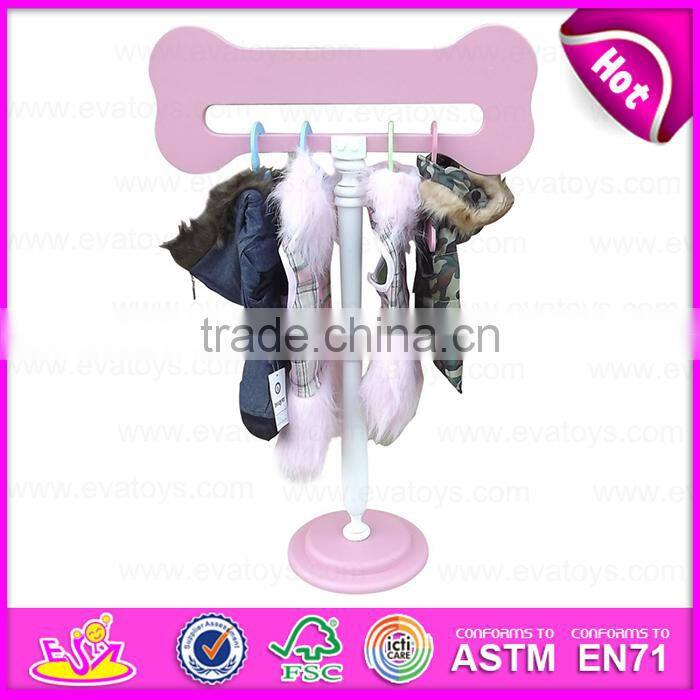 2015 New and popular wooden pet hanger,Eco friendly practical Pet clothes hangers,Top quality wooden pet hanger W06F009C