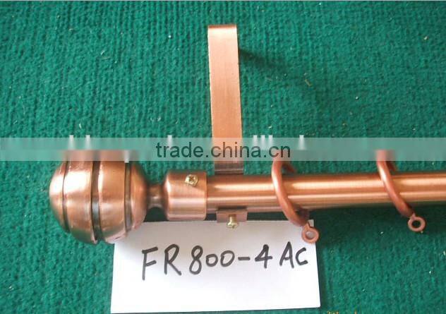 antique copper metal curtain rod with ball finals with best quality and competitive price