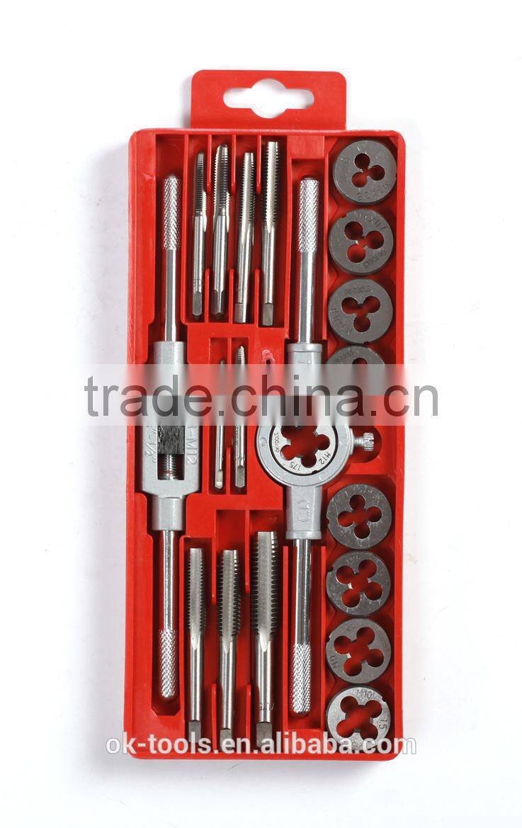 OK-tools 20Pcs Thread Cutting Tools Tap And Die Set