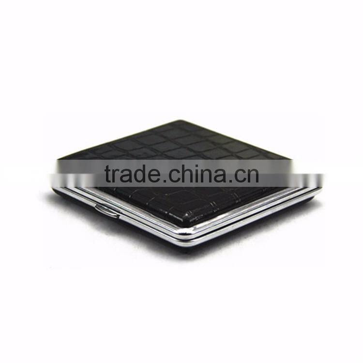 2017 High quality Pocket Leather Metal 20 Cigarette Box Case