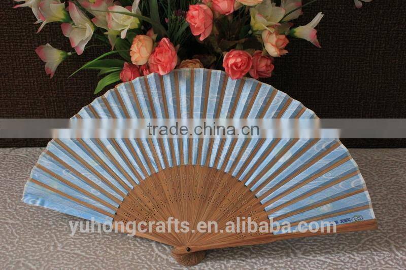 2014 Promotional Cloth Bamboo Folding Fan