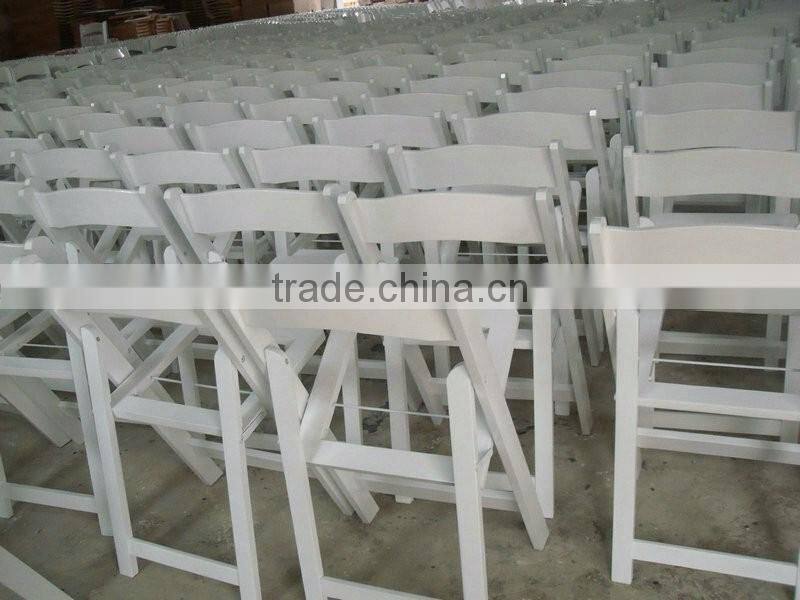 wholesale white wood or resin folding chair for party rental