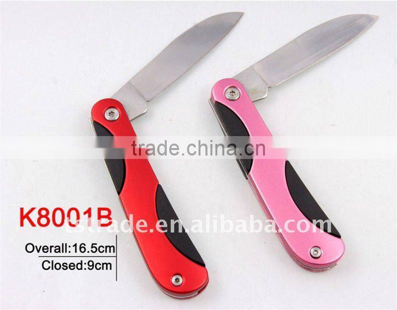 New design multi knife Novelty pocket knife multi functiona utility kinfe LED knife K8001B