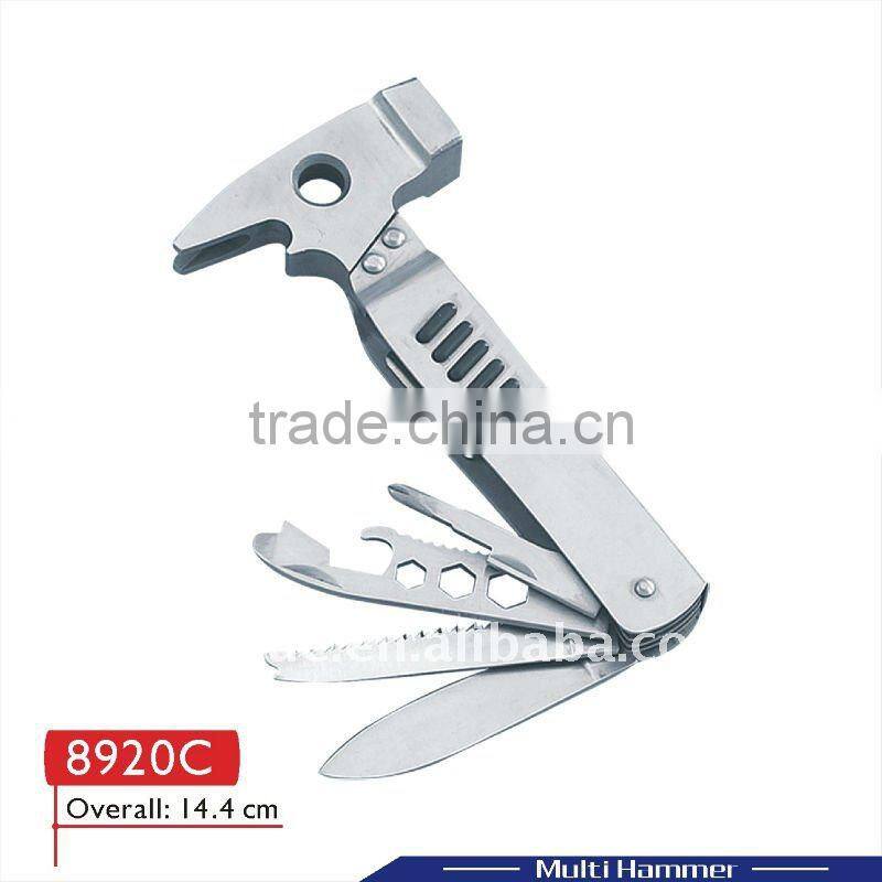 Promotion hardware mini multi function pocket hand tool hammers with axe 8920S