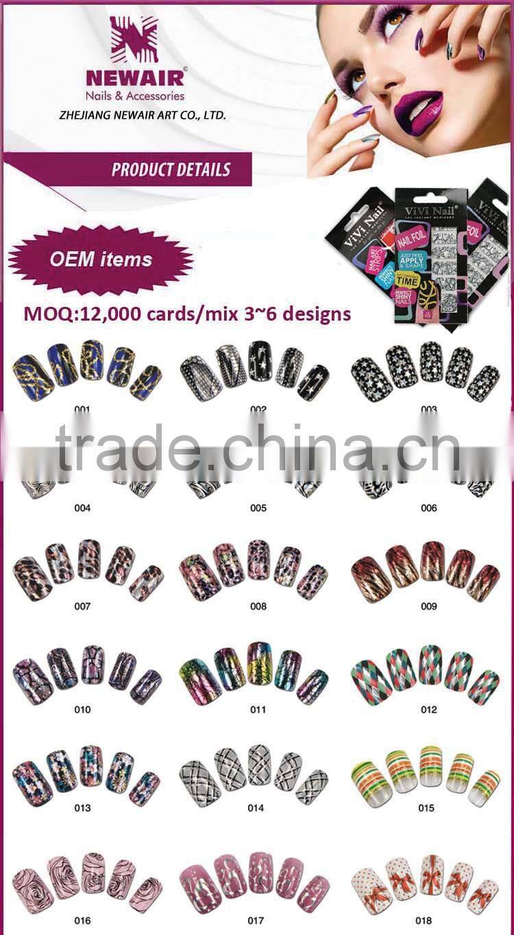 Vivi nails salon full cover nail patch sex ladies nail sticker