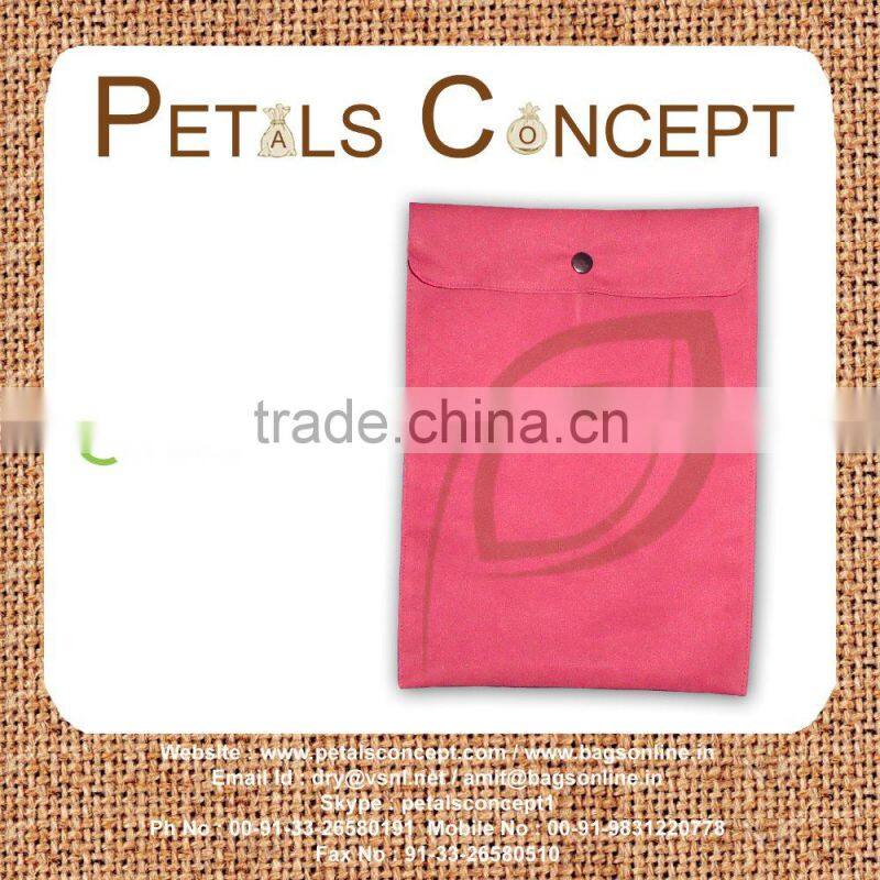 Velvet flap bag with press button closure