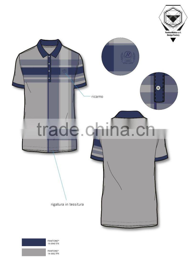Italy Design services for men's fashion four button Polo Shirt ODM