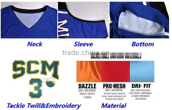 Custom Made Basketball Uniform, Polyester Basketball Top For Free Design