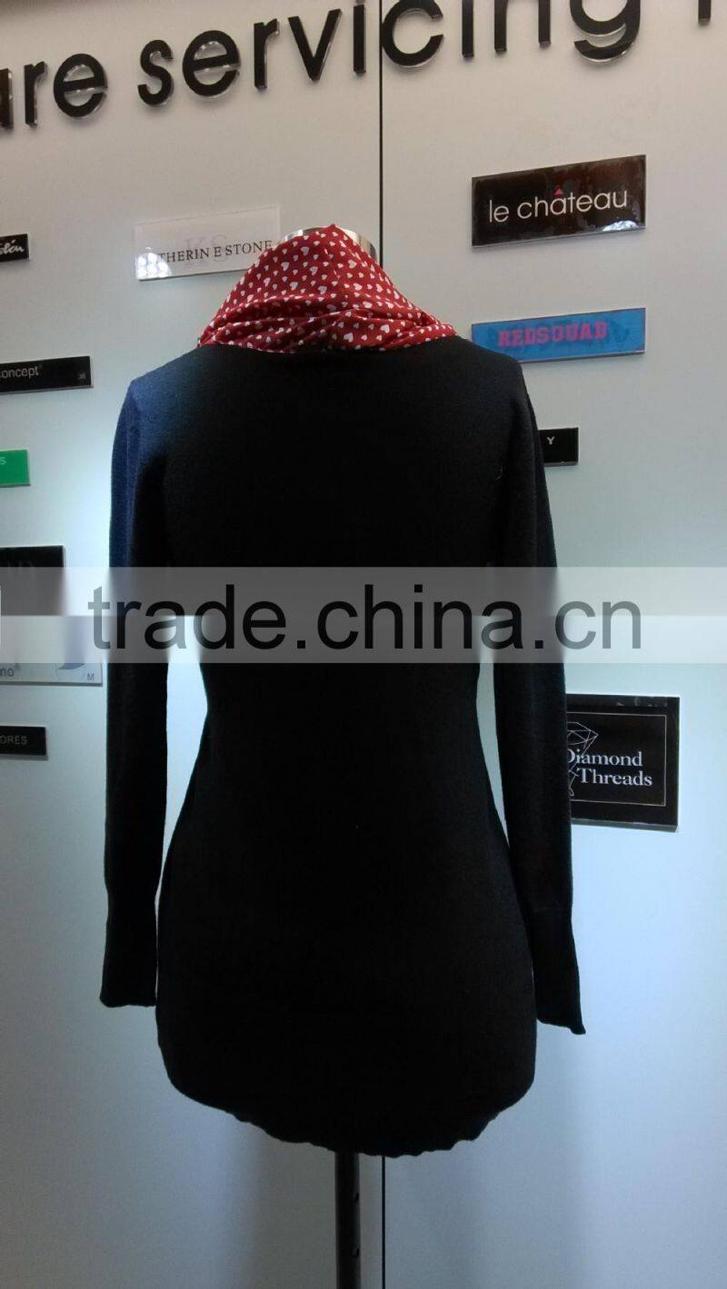 2014 fashion women sweater with collar