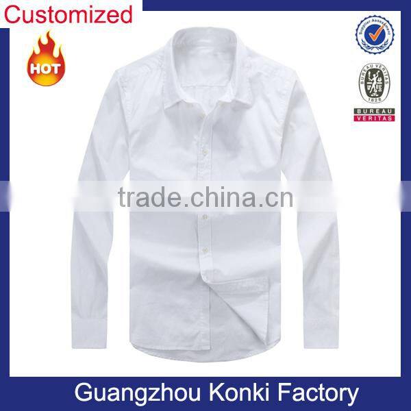 Poplin cotton white shirt collar designs for men