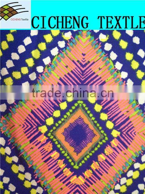 shaoxing cicheng textile Fashion new design pretty single jersey wholesale polyester wool blended fabric