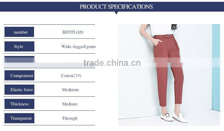2017 new skinny nine point pants Korean Haren female leisure trousers loose waisted pants sample customization manufacturer