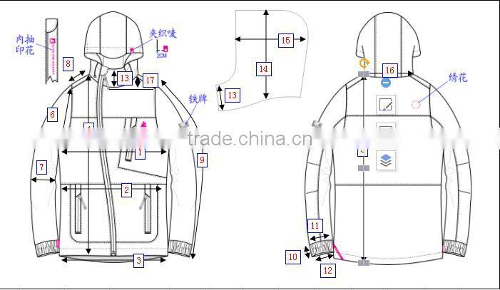 Latest new design high quality casual black front zipper men winter jacket