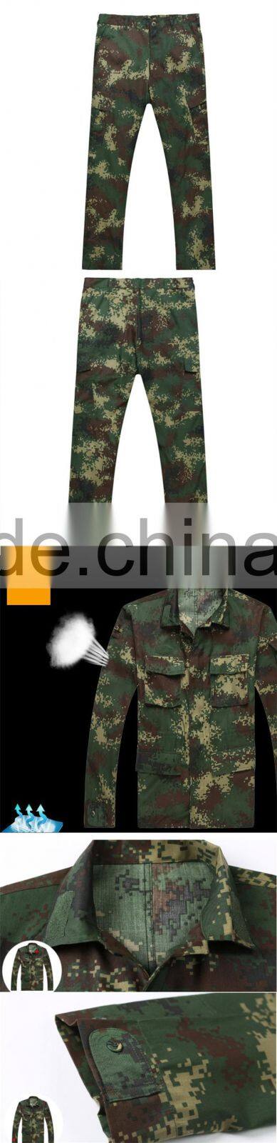 Tops Army Green BDU Winter Long Sleeve Digital Camouflage Military Uniform