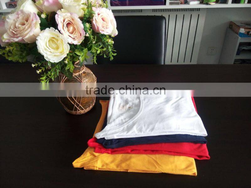 Stock Blank CVC tshirts no lable,lady t shirt for hotsale