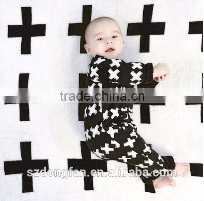 Printed autumn wear long sleeve custom infant organic cotton wholesale newborn cheap baby clothes china
