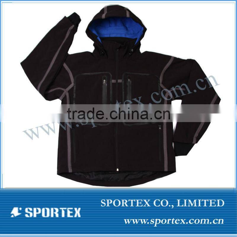 SPT-GS1306 Womens softshell jacket/womens sport softshell jacket/ladies softshell jacket with hood