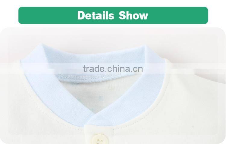 100% cotton long sleeve high quality 2 pcs children clothing set wholesale baby clothing