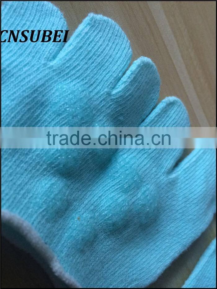 Light green women half feet anti-slip flower pattern grip yaga socks for lady pilates