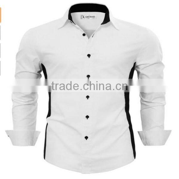 2016 new wholesale Two Toned Slim Fit custom mens casual dress shirts