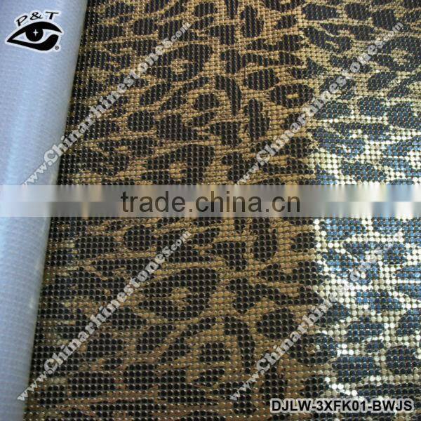 3MM Leopard Print Iron On Metal Mesh for Garment