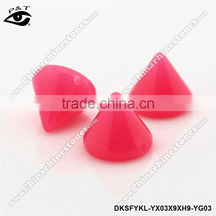 10mm sew on cone studs with holes brown coffee color for clothing shoes