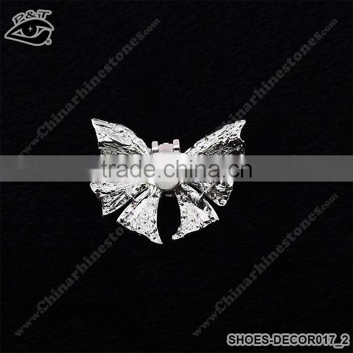 Fashion decorative rhinestone clips for high heel shoes bow rhinestone shoe ornament