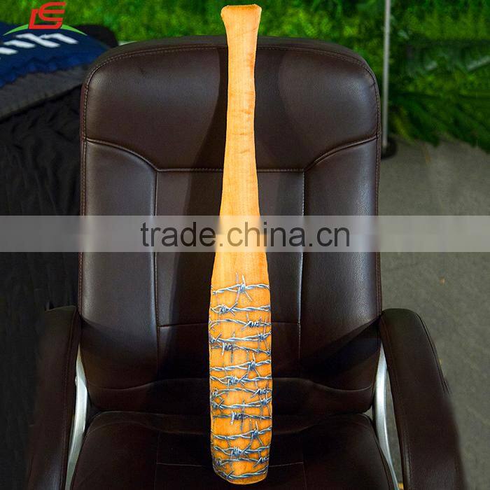 hot sell walking dead plush Lucille baseball bat bolster throw pillow