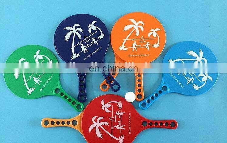 Plastic Beach Paddle Rackets with different Fluorescence Color