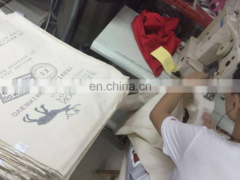 New arrival canvas drawstring Santa sack