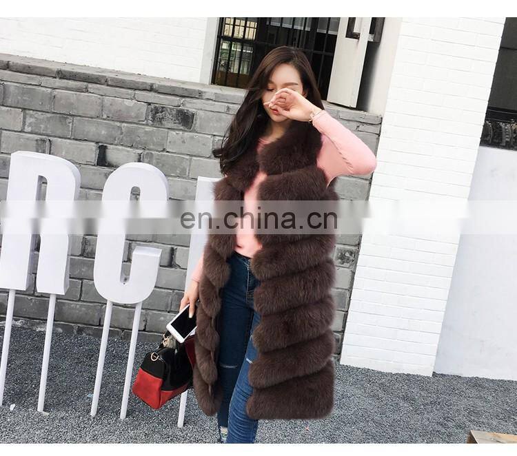 Top Grade Hot Sale Supplier Winter Vest Real Fox Fur Gilet Luxury Fancy Vest for Women