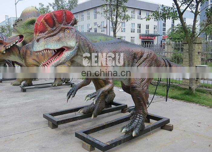 Various dinosaur models in alive dino exhibit