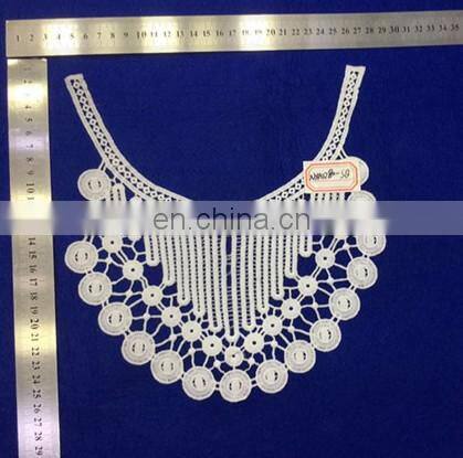Flower Embroidered Collar Hollow With Pearl Decorative Neckline