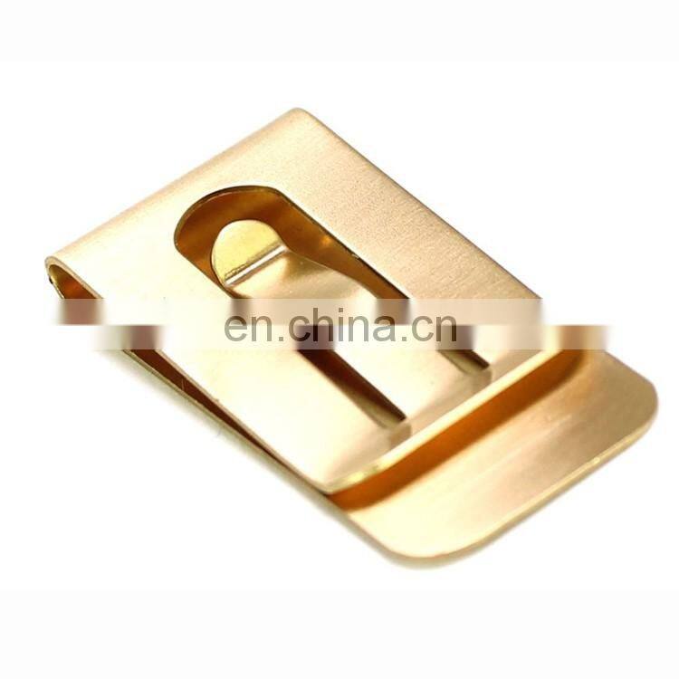 Wholesale gold metal money clip plastic money clip