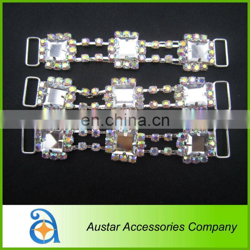 diamante bikini connector with Crystal AB stone & gold base for swimwear