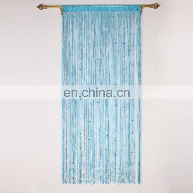Blue fresh sound proof decorative tassel fringe string curtain