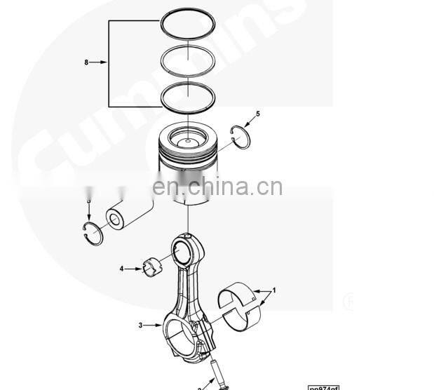 Dongfeng Truck EQ4H Electronic Control Engine Parts Piston 10BF11-04015