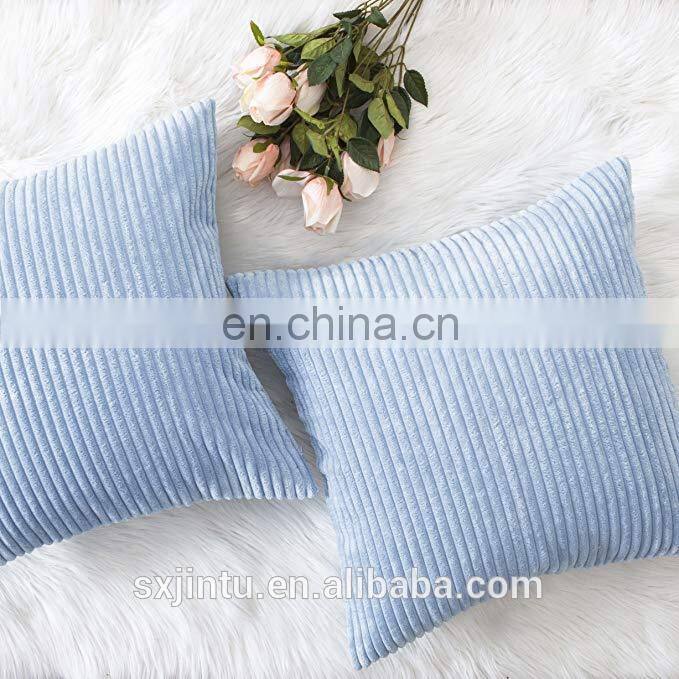 2020 Hot sale Sofa Decorative Super soft Striped Velvet Corduroy Cushion Cover