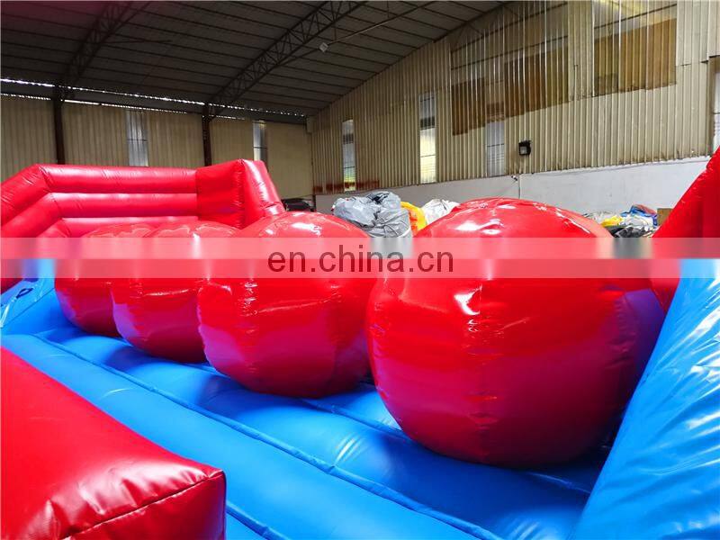 Outdoor mobile Blow up meltdown game inflatable wipeout ball course for sale