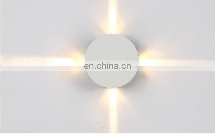 Simple and modern creative KTV square round LED aluminum wall decorative lighting for hotel