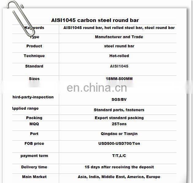 China 20mncr5 deformed bar carbon round steel bar