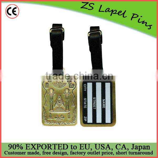 custom luggage tags/ metal luggage tags