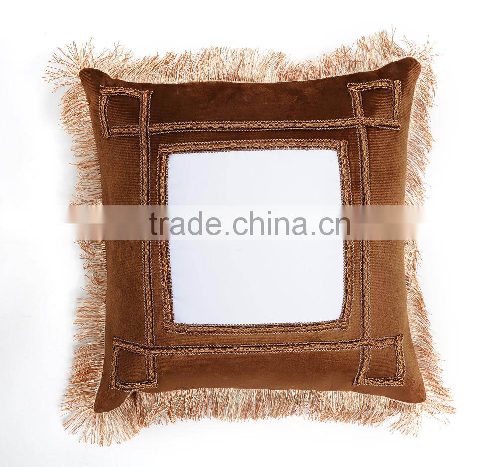 Colorking European Style Beige Heart Shape Pillowcase heat transfer sublimation blanks