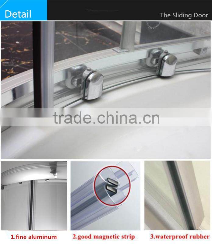 Acrylic Tray Freestanding Rectangle Portable Shower Room Glass Shower Enclosure