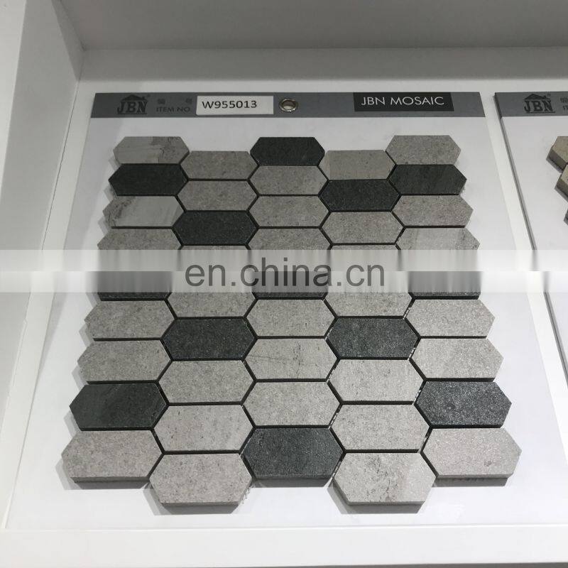 JBN High Quality Ceramic Tile Art Mosaic Waterjet cutting design matt surface ceramic Mosaic Wall Tile
